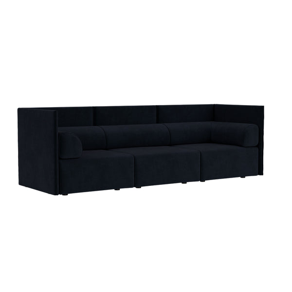 Palo Block 3-seater Sofa Medium Back with Armrests Velluto Coex VL30 (UK)