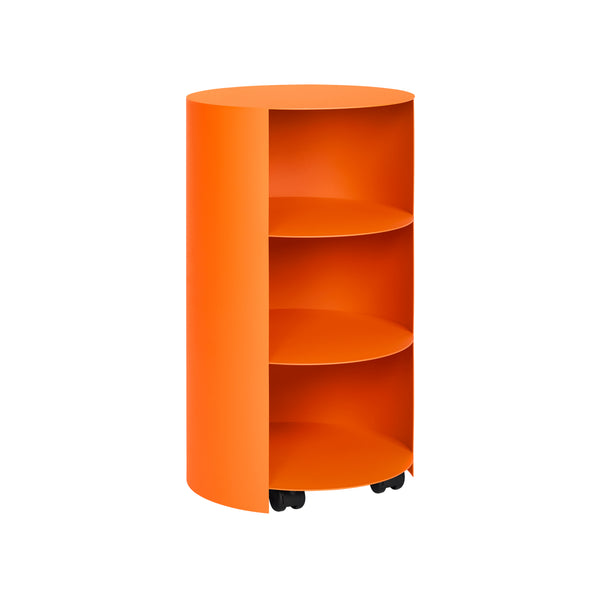 Hide Pedestal Pure Orange Textured