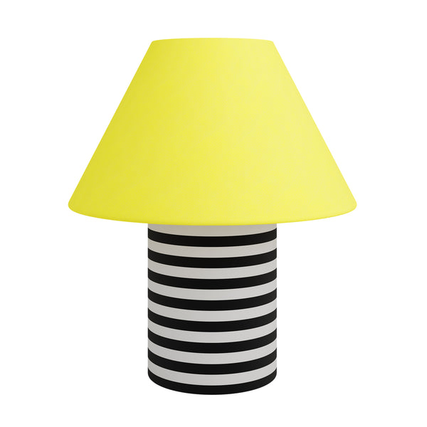 Toto Table Lamp Large Wax Yellow / Black & White H Stripe (EU)