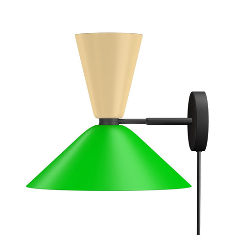 Alphabeta Wall Light + Cable Beige / Green (UK)