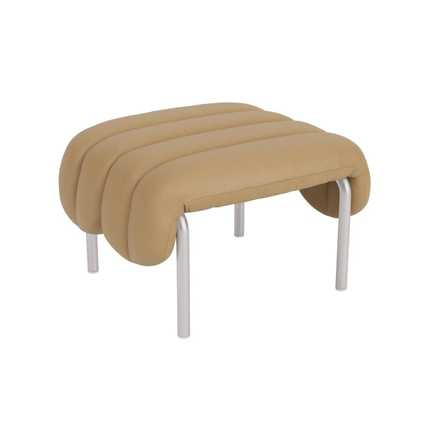 Puffy Ottoman Elmosoft Leather 03009 / Stainless (UK)