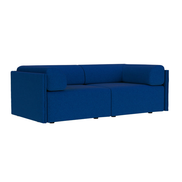 Palo Block 2-seater Sofa Low Back with Armrests Sera Cobalt (UK)