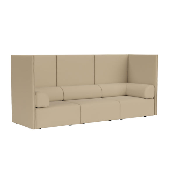 Palo Block 3-seater Sofa High Back with Armrests Autumn 221 (UK)
