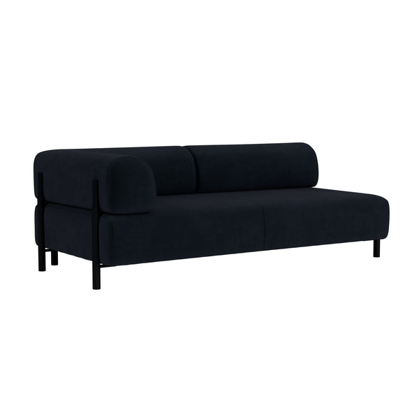 Palo 2-seater Sofa Chaise Left Velluto Coex VL30/Black (UK)