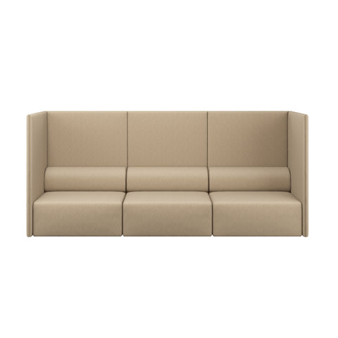 Palo Block 3-seater Sofa High Back Beige