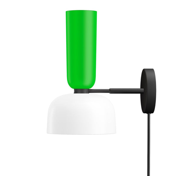 Alphabeta Wall Light + Cable Luminous Green / White (UK)