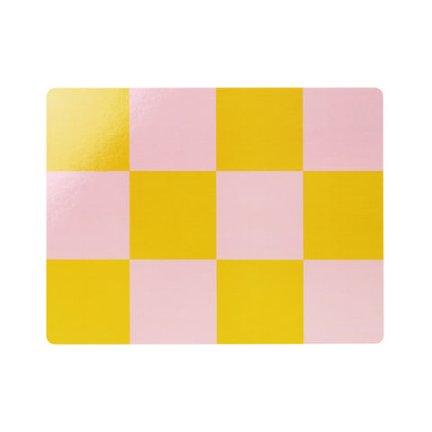 Check Placemat (Set of 2) Honey / Pink