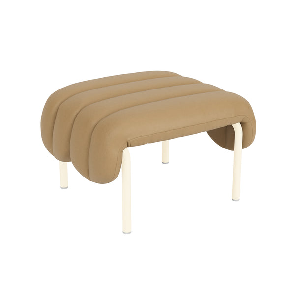 Puffy Ottoman Elmosoft Leather 03009 / Cream (UK)