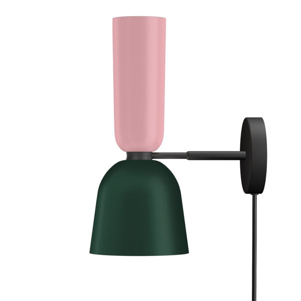 Alphabeta Wall Light + Cable Light Pink / Black Green (UK)