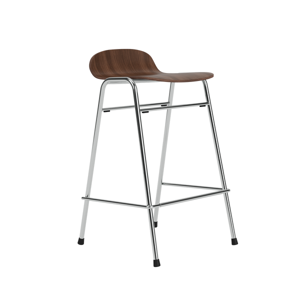 Touchwood Counter Stool Walnut / Chrome