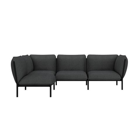 Kumo Corner Sofa Left with Armrest Graphite