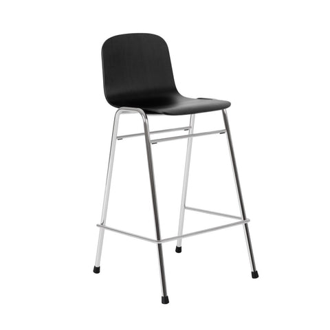 Touchwood Counter Chair Black / Chrome