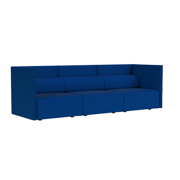 Palo Block 3-seater Sofa Medium Back Sera Cobalt (UK)