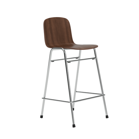 Touchwood Counter Chair Walnut / Chrome