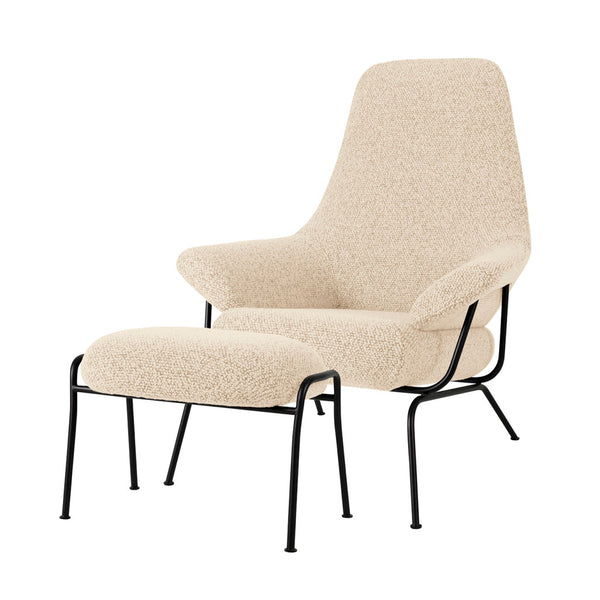 Hai Lounge Chair + Ottoman Eggshell