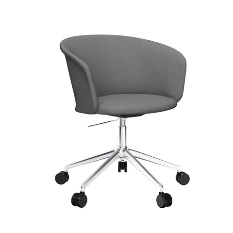 Kendo Swivel Chair 5-star Castors Grey / Polished