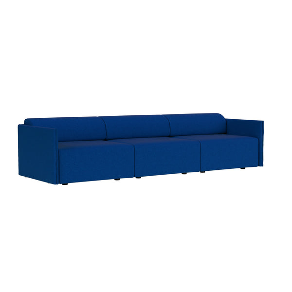 Palo Block 3-seater Sofa Low Back Sera Cobalt