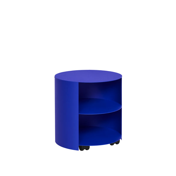 Hide Side Table Ultramarine Blue Textured