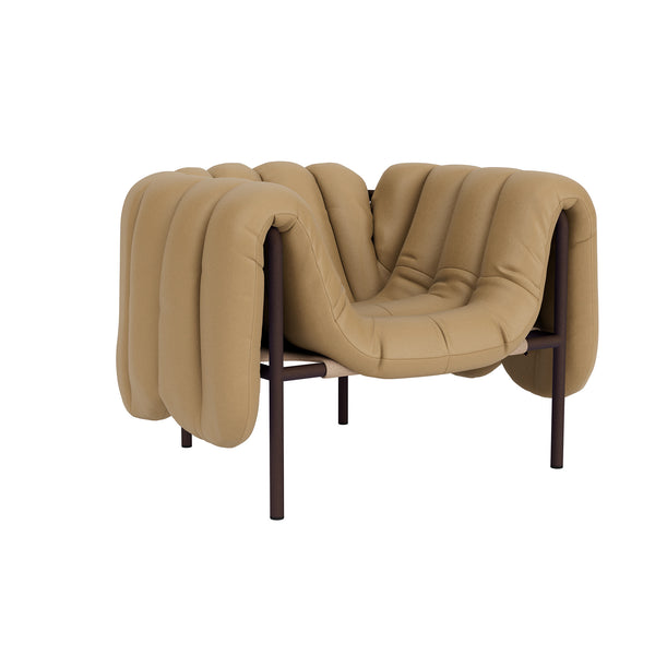 Puffy Lounge Chair Elmosoft Leather 03009 / Chocolate Brown (UK)