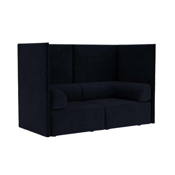 Palo Block 2-seater Sofa High Back with Armrests Velluto Coex VL30 (UK)