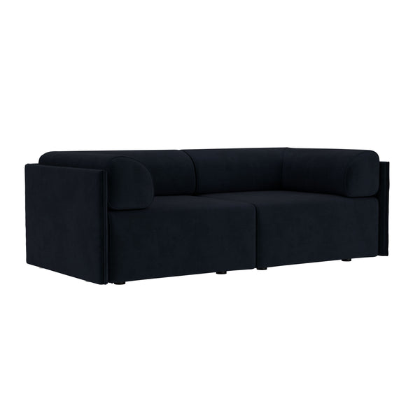 Palo Block 2-seater Sofa Low Back with Armrests Velluto Coex VL30 (UK)