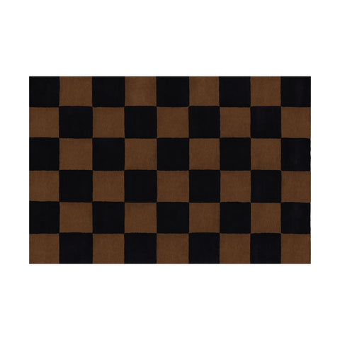 Pattern Rug Large Black / Brown Check