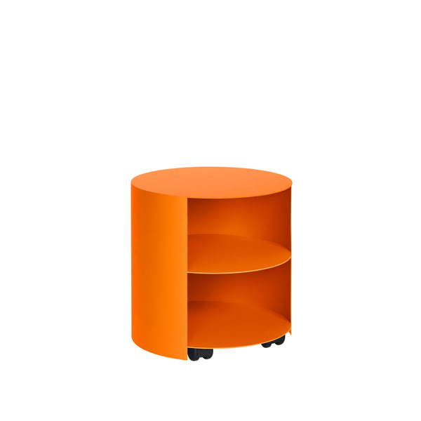 Hide Side Table Pure Orange Textured