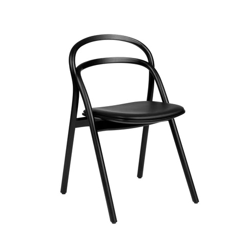 Udon Chair Black / Black Leather