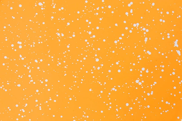 Enameled Steel, Yellow / White Splatter