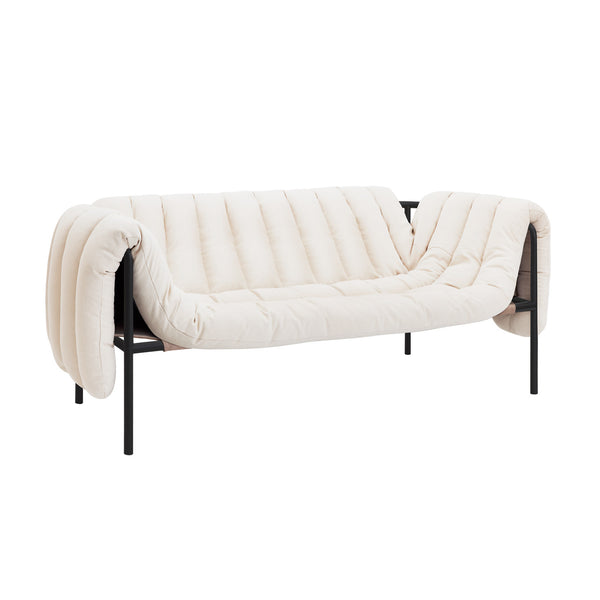 Puffy 2.5-seater Sofa Natural / Black Grey