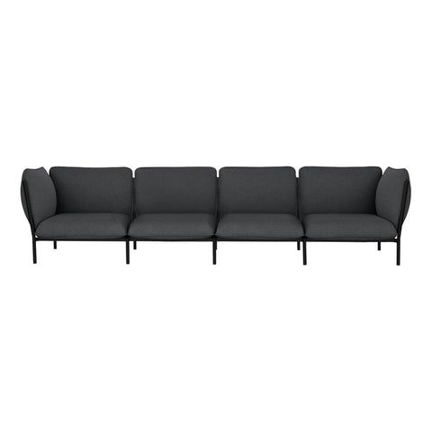 Kumo 4-seater Sofa with Armrests Graphite