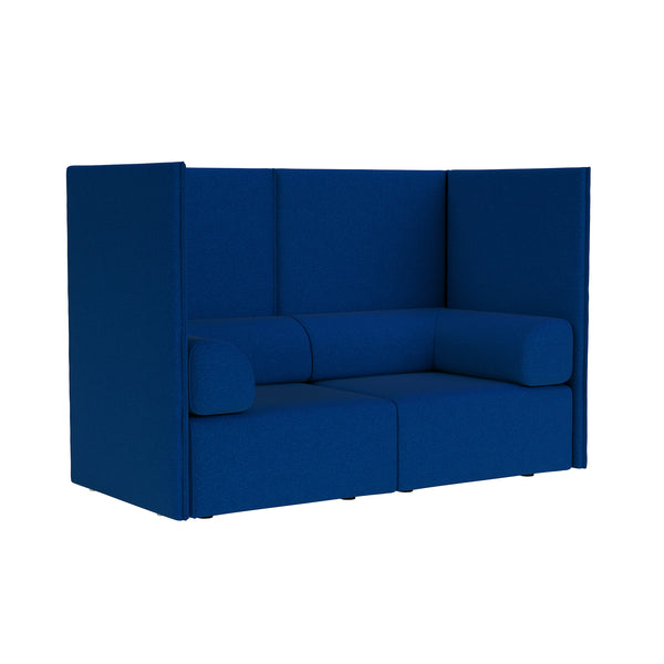 Palo Block 2-seater Sofa High Back with Armrests Sera Cobalt (UK)