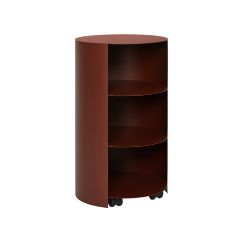 Hide Pedestal Red Brown Textured