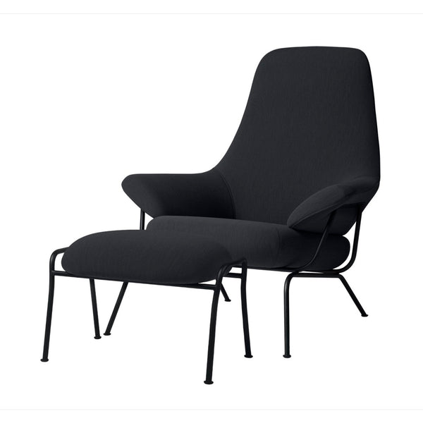 Hai Lounge Chair + Ottoman Charcoal