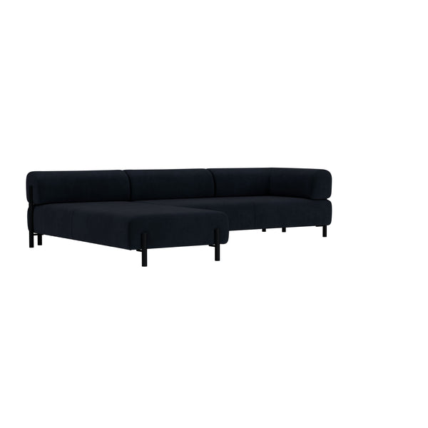 Palo Corner Sofa Left Velluto Coex VL30/Black (UK)