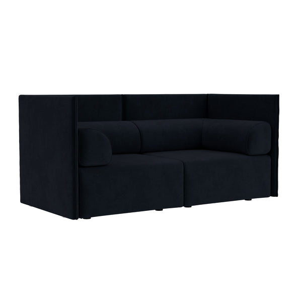 Palo Block 2-seater Sofa Medium Back with Armrests Velluto Coex VL30 (UK)