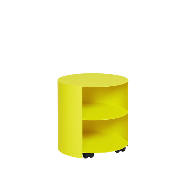 Hide Side Table Sulfur Yellow Textured