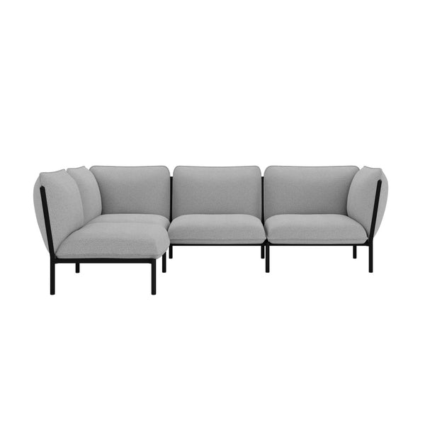 Kumo Corner Sofa Left with Armrest Porcelain