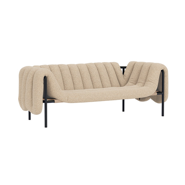 Puffy 2.5-seater Sofa Storr 1501 / Black Grey (UK)