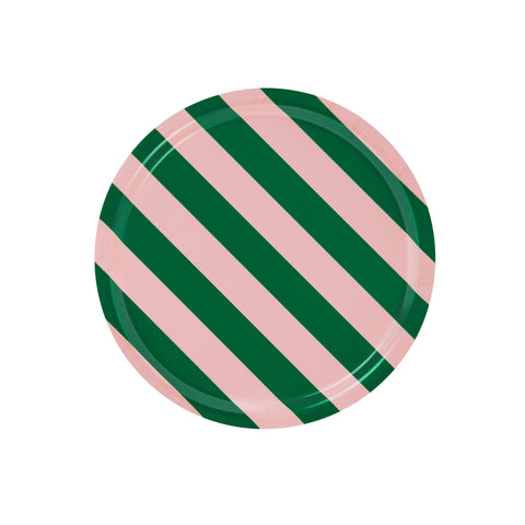 Stripe Tray Medium Pink / Emerald