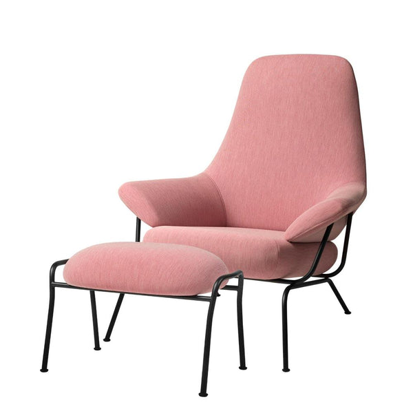 Hai Lounge Chair + Ottoman Pink