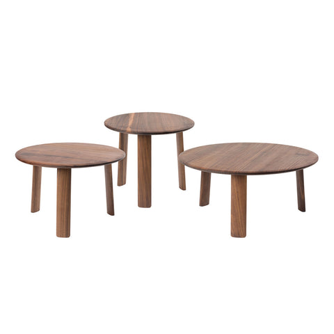 Alle Coffee Coffee Table Small + Medium + Large Walnut